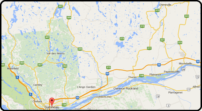 Villes desservies dans la r&eacute;gion de Gatineau
